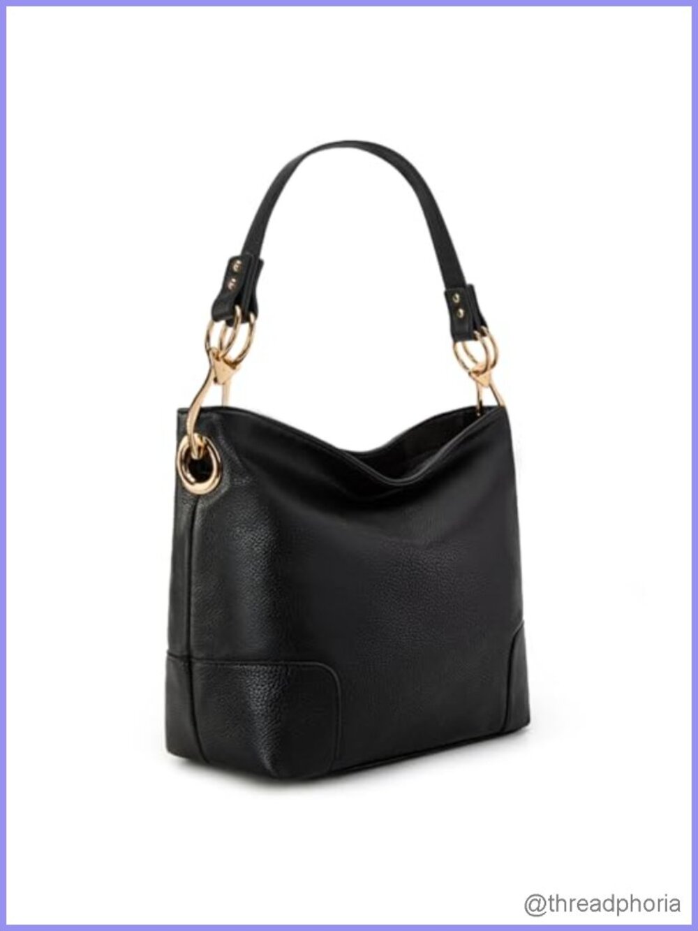 Faux Leather Hobo Bag Women Slouchy Shoulder Purse Top Handle Roomie